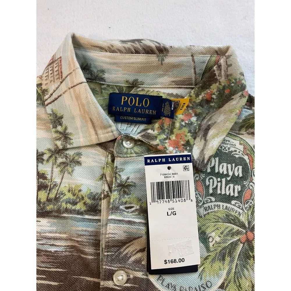 Polo Ralph Lauren Grand Hotel Playa Paraiso Mens L Classic Fit Shirt NWT $168.00